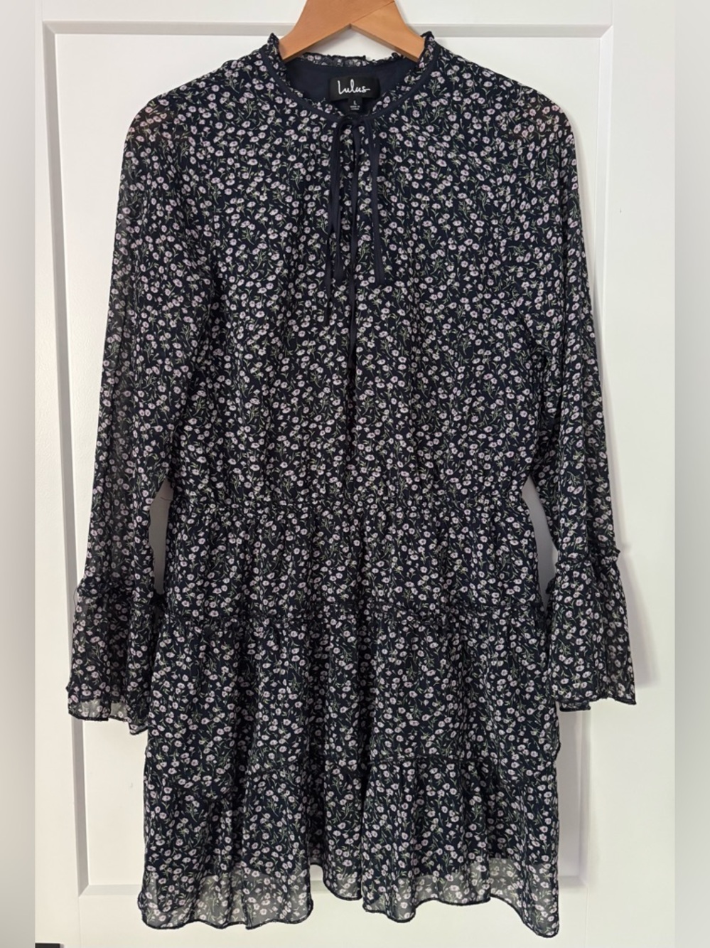 Lulus Navy Blue / Floral Dress